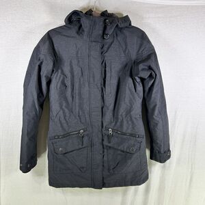 Columbia Women's Omni Heat Interchange Jacket Hooded Parka Full Zip Dark Gray XS